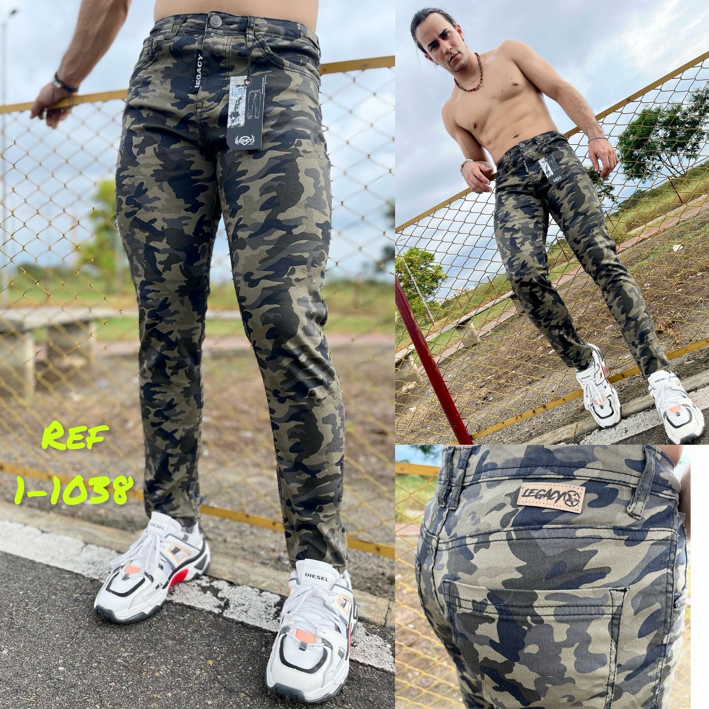 Jean drill militar slim 1-1038